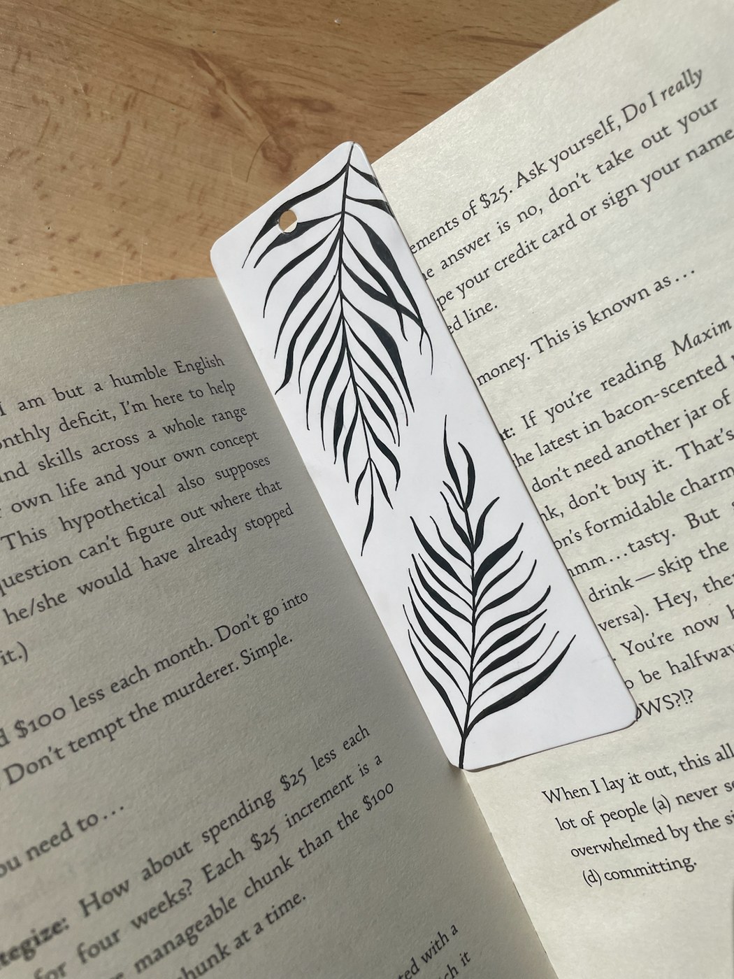 Green handmade bookmark