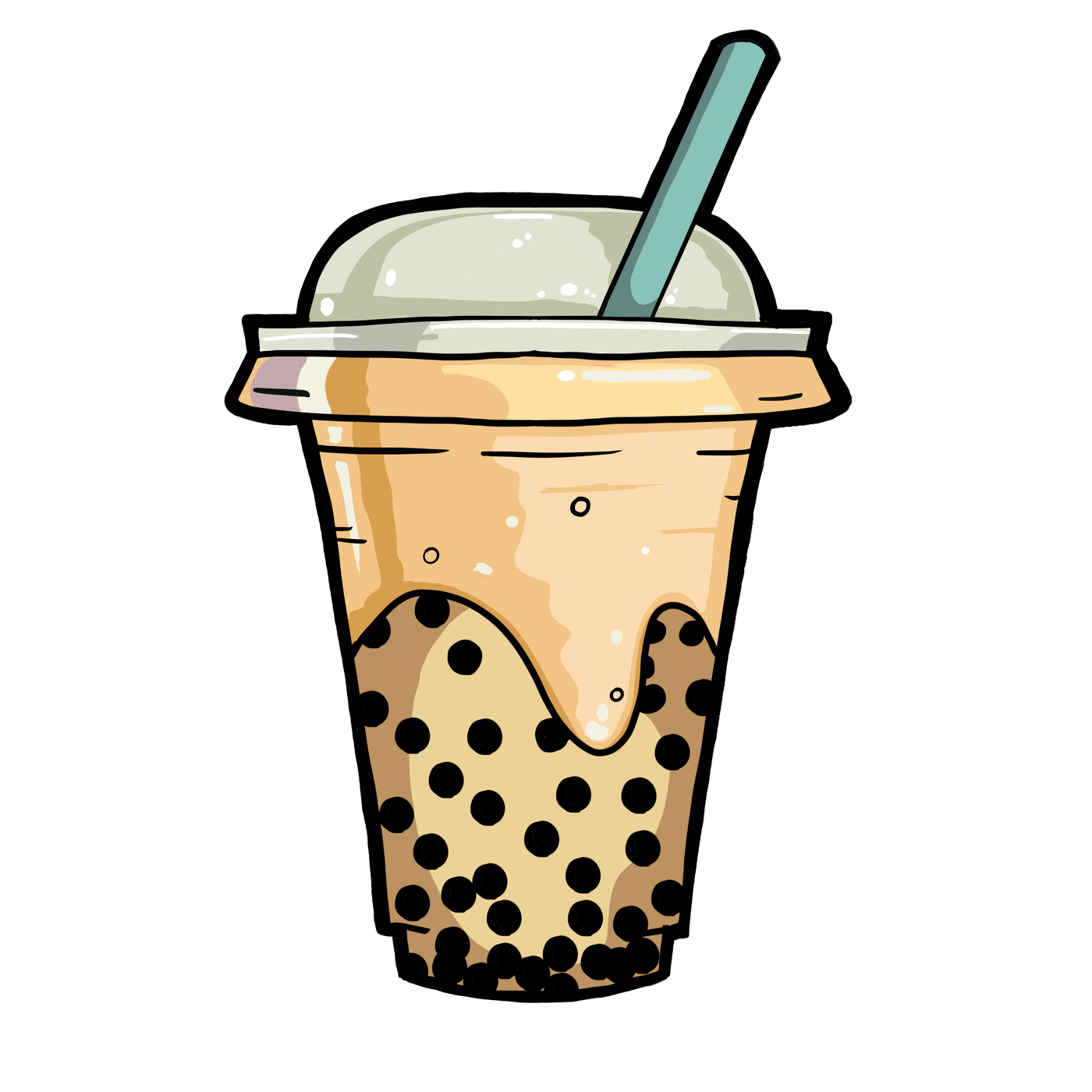 Boba tea sticker